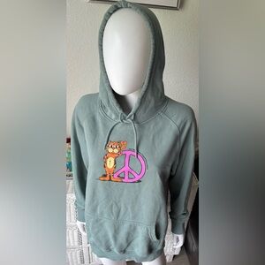 Fat Tiger Hooded Sweatshirt 2014 Workshop World Peace in Green Color Size L